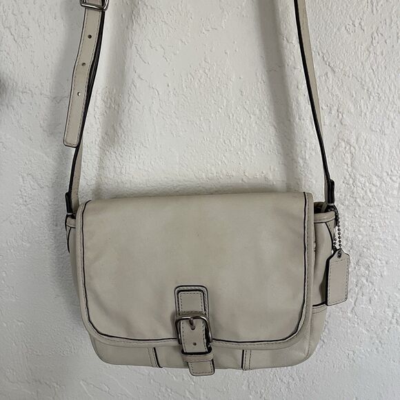 Coach Hadley Leather field bag Chalk Silver Gorgeous F29763 Crossbody Hangtag - Picture 12 of 13